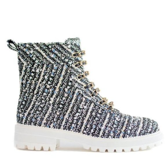 Cecelia New York Chance Hiker Boots Tweed - Picture 1 of 6